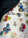 Tractors & Farm Minky Blanket - Choose Backing Color -Baby Size to XL Long SIze
