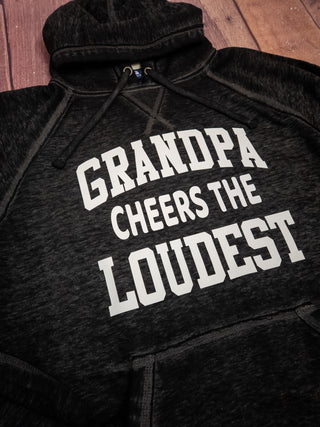 Grandpa Cheers The Loudest Fleece Hoodie