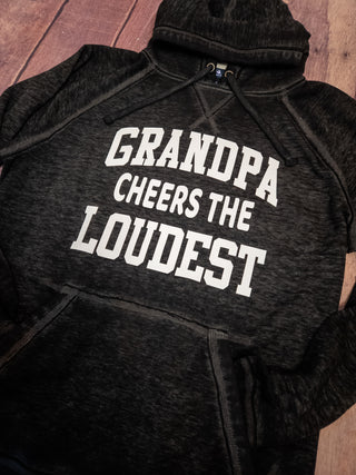 Grandpa Cheers The Loudest Fleece Hoodie
