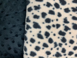 Spotted Plush Minky Backed Blanket Adult Size.
