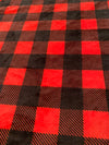 Red & Black Buffalo Plaid Double Sided Minky Adult Size Blanket