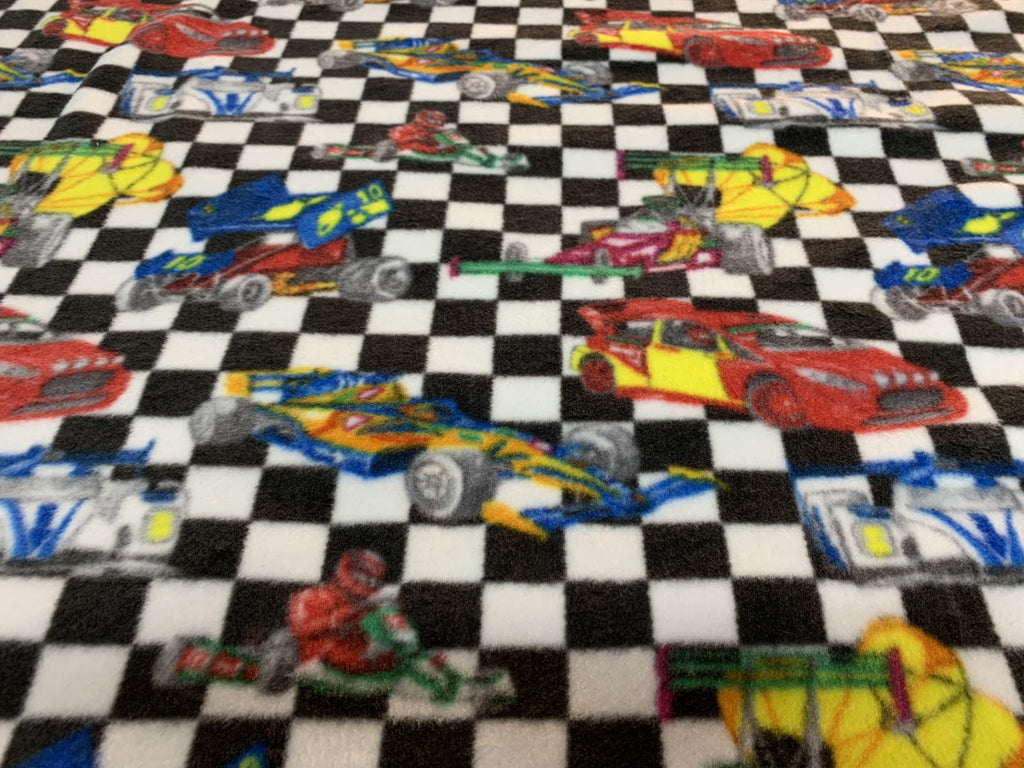 All Race Cars Small Blanket with  Black Fleece