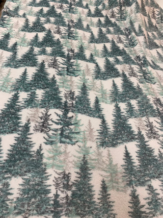 Winter Wonderland Trees w/ Grey Minky Blanket