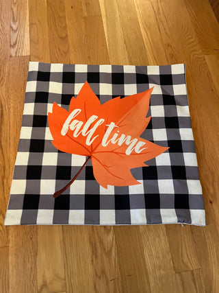 Fall Time Plaid Pillow Cover