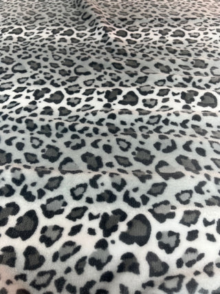 Grey Leopard Spotted Minky Blanket