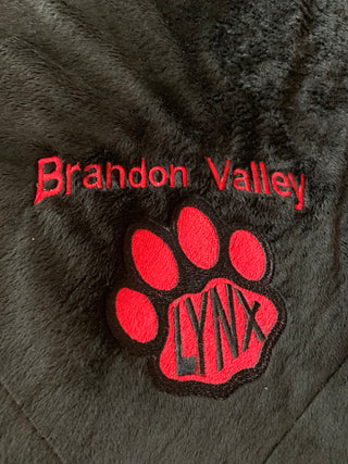Lynx Brandon Valley Sherpa Black Blanket