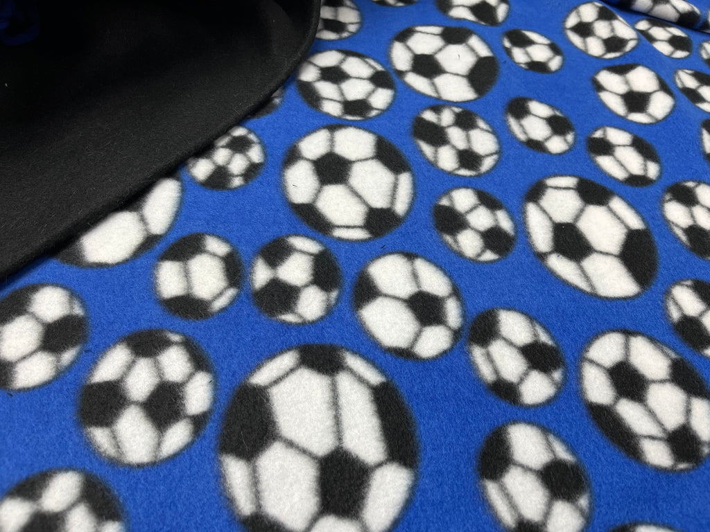 Blue Soccer Blanket - Choose Fleece or Minky *Embroidery Customizable