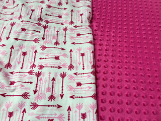 Pink Arrows Minky Blanket