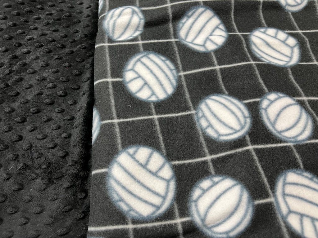 Black Volleyball Blanket **Choose Backing *Can Add Customization