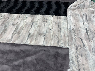 Silver Fox Minky Cuddle Panel Quilt Blanket - Ready To Ship