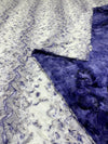 Purple Snowy Owl Minky w/ Purple Minky Blanket - Baby Size to King Size