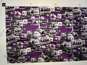 Purple & Grey 4 Abreast Sprint Cars At Their Best Minky Blanket