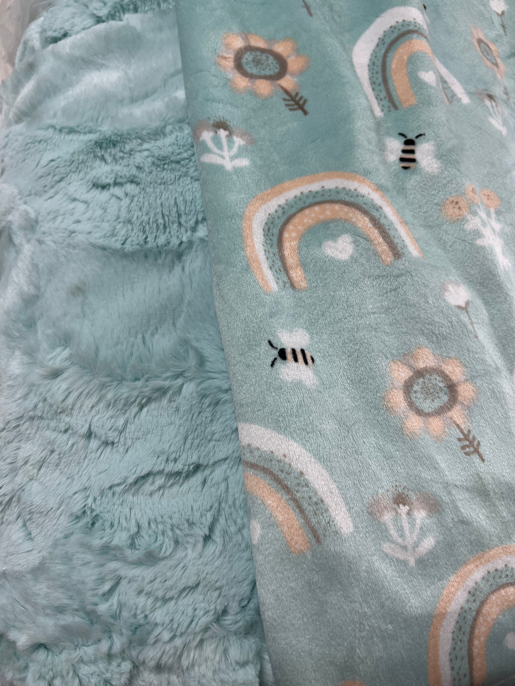 Rainbows Minky Baby Blanket