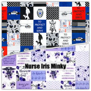 Create A Custom Hero Blanket or Comforter *Many Options * Police, Fire Fighter, Nurse, Paramedic, Mom, Veteran