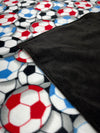 Soccer Balls Fleece Blanket - Choose Fleece or Minky *Embroidery Customizable