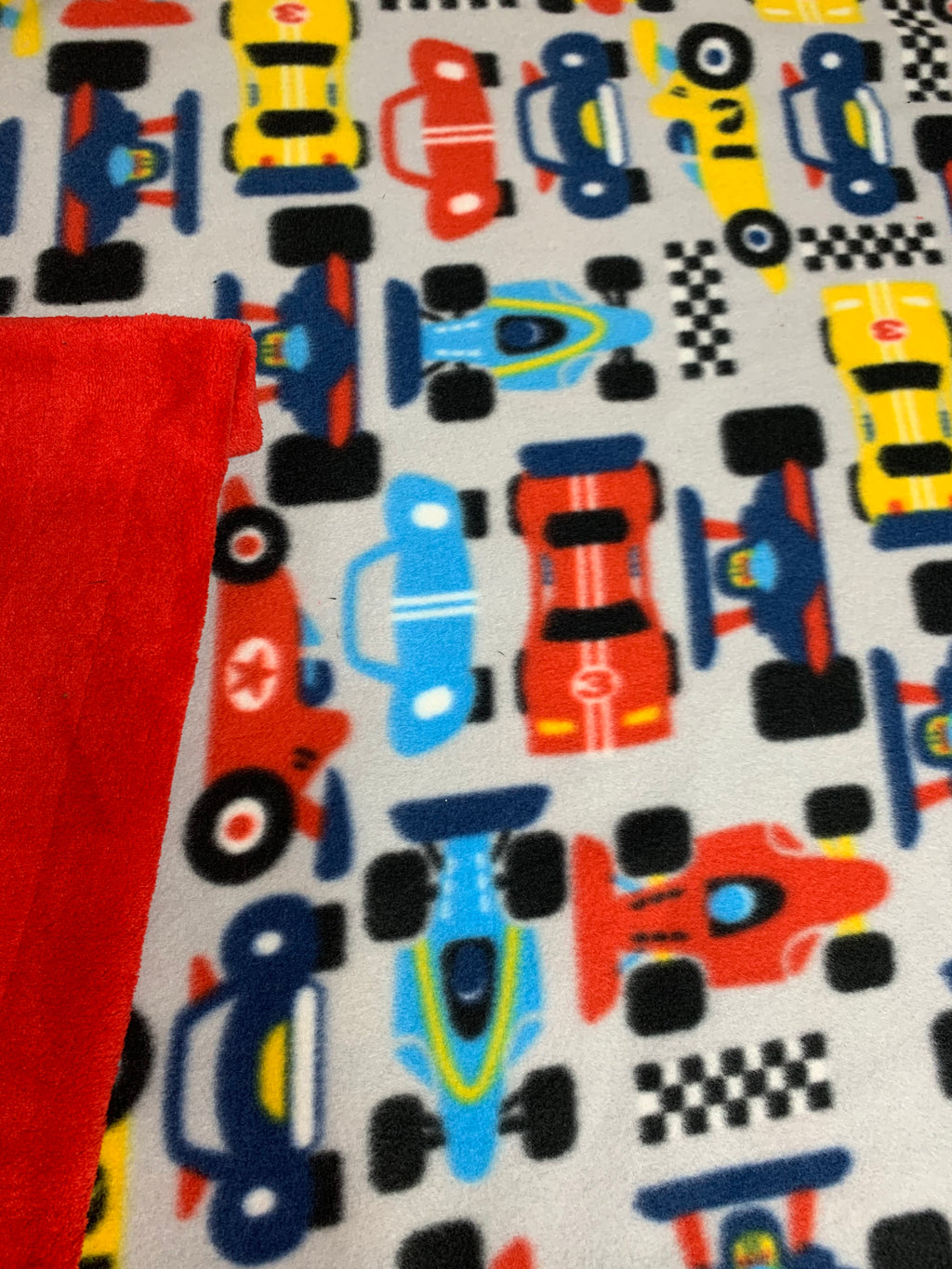 Indy Race Cars Fleece Blanket - Choose from 4 different backings