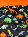 Dinosaurs Minky Cuddle Blanket **Choose Backing Color & Size