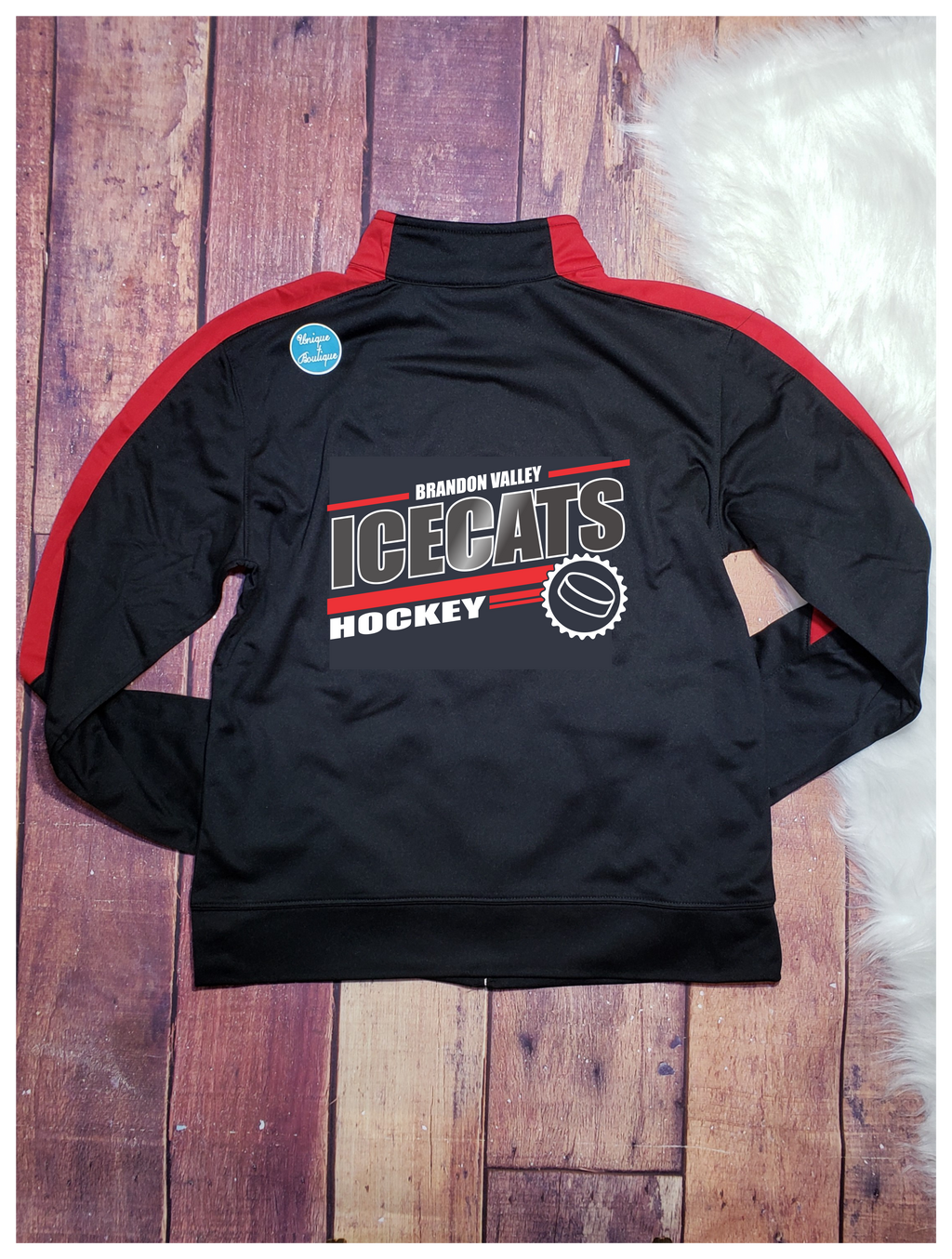 Ice Cats Hockey Full Zip Jacket - Matte Or Rhinestones
