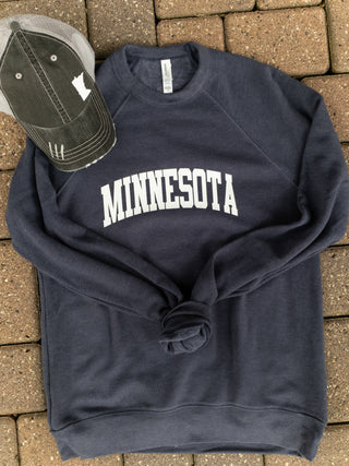 Minnesota Heather Navy Crewneck Sweatshirt