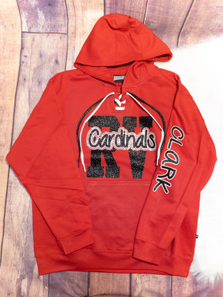 Cardinals RV Rhinestone Lace-Up Hoodie