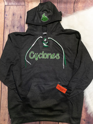 Cyclones Sparkle Lace-Up Hoodie