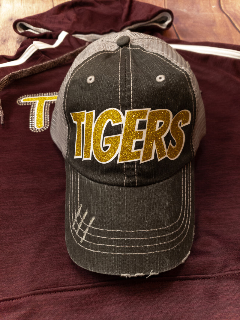 Tigers Gold Sparkle Trucker Hat