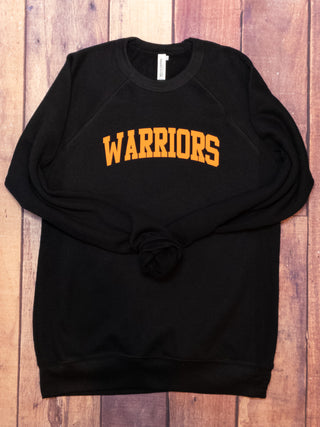 Warriors Black And Orange Athletic Crewneck Sweatshirt