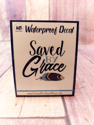 Saved By Grace Decal