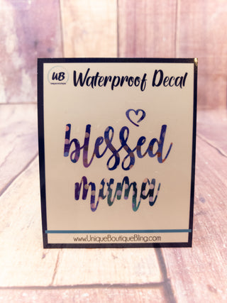 Blessed Mama Decal