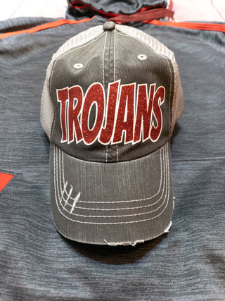 Trojans Red Sparkle Trucker Hat