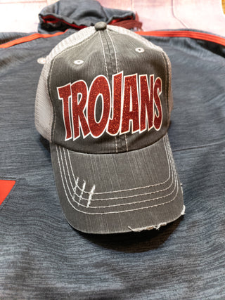 Trojans Red Sparkle Trucker Hat