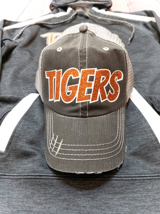 Tigers Orange Sparkle Trucker Hat