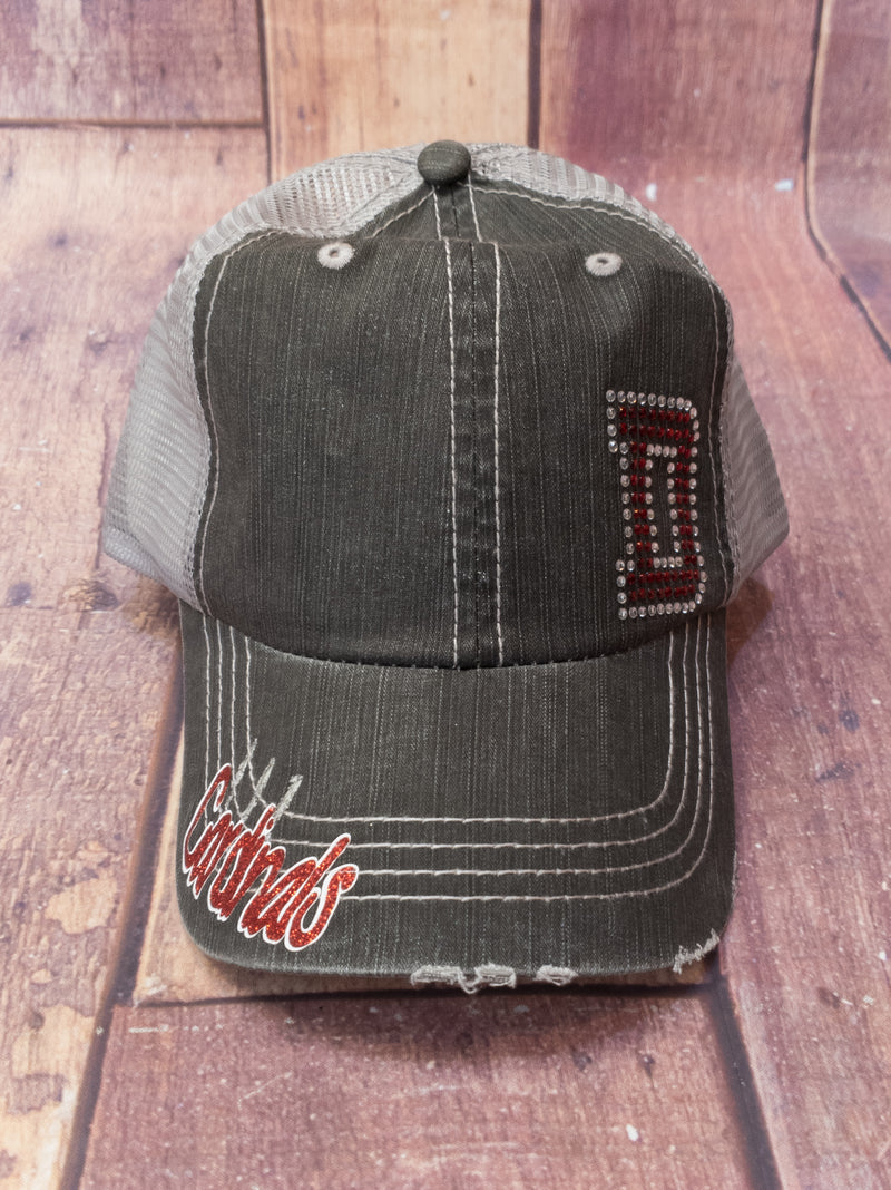 Cardinals D Rhinestone Trucker Hat