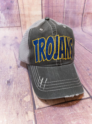 Trojans Blue Sparkle Trucker Hat