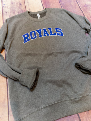 Royals Gray and Royal Blue Athletic Crewneck Sweatshirt