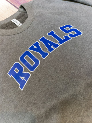 Royals Gray and Royal Blue Athletic Crewneck Sweatshirt
