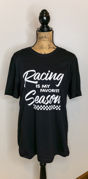 Racing Is My Favorite Season Graphic Tee
