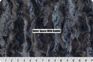 Wild Rabbit Black & Blue Minky Blanket w/Black Backing - 4 Size Options