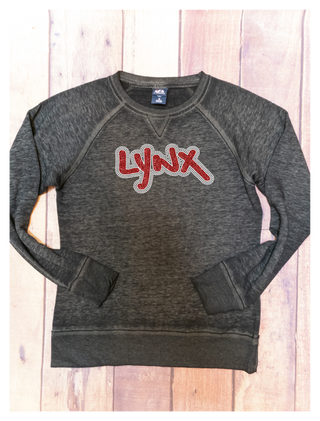 Lynx Rhinestone Soft Fleece Crewneck Sweatshirt