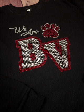 Lynx We Are BV Rhinestone Relaxed Crewneck