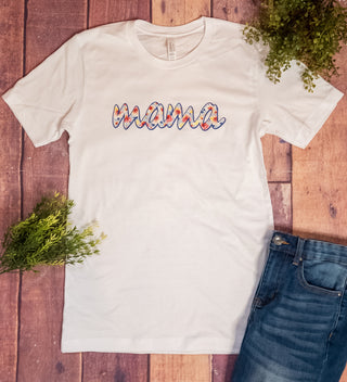 Floral Mama White Tee