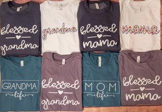 Blessed Grandma Heather Navy Raglan Crewneck Sweatshirt