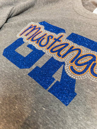 Mustangs GR Rhinestone Crewneck Sweatshirt