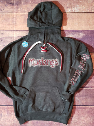 Mustangs Mount Vernon Rhinestone Lace-Up Hoodie