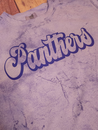 Panthers Violet Colorblast Crewneck Sweatshirt