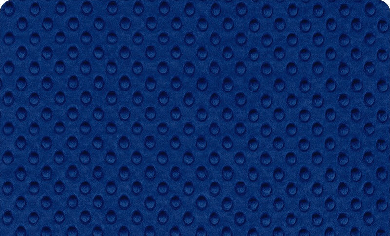 Checkered Plaid Blanket w/Royal Blue Cuddle Dimple Dot Minky