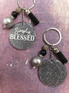 Simply Blessed Granite Sparkle Keychain