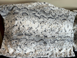 Grey Falcon Seal Spotted Animal Print Blanket w/Moonbeam Artic Fox *Choose Baby to Comforter Size & Pillow Covers
