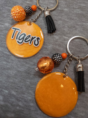Tigers Orange Pearl Keychain