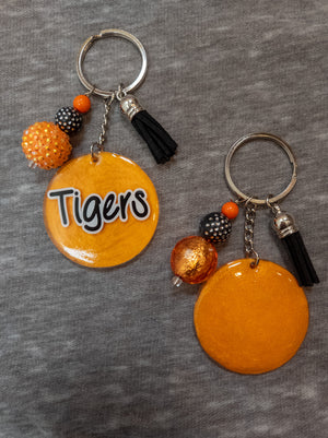 Tigers Orange Pearl Keychain